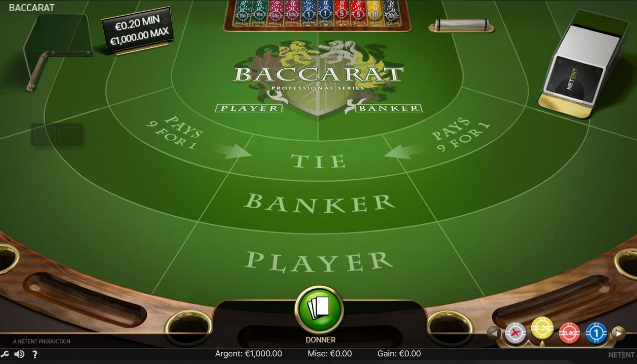 Baccarat oyunudu